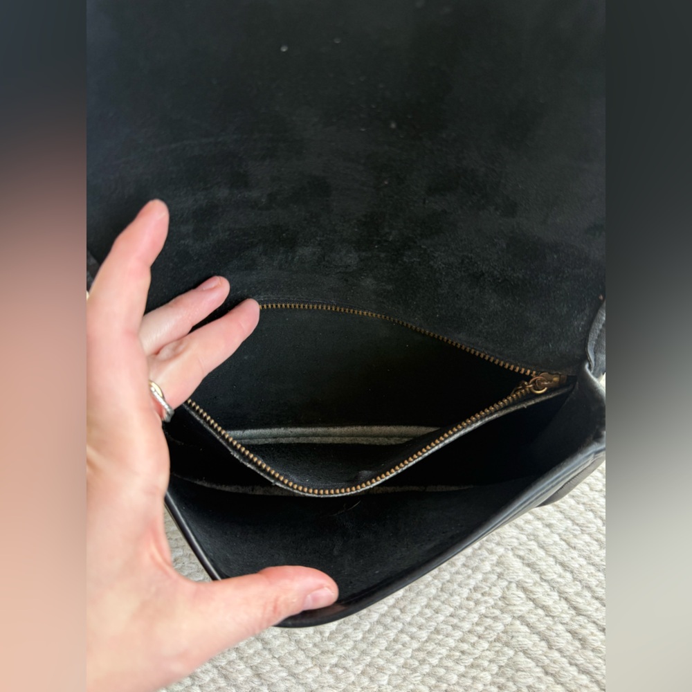Vintage Coach Dinky Crossbody Bag Black Leather Turlock - Picture 9 of 13